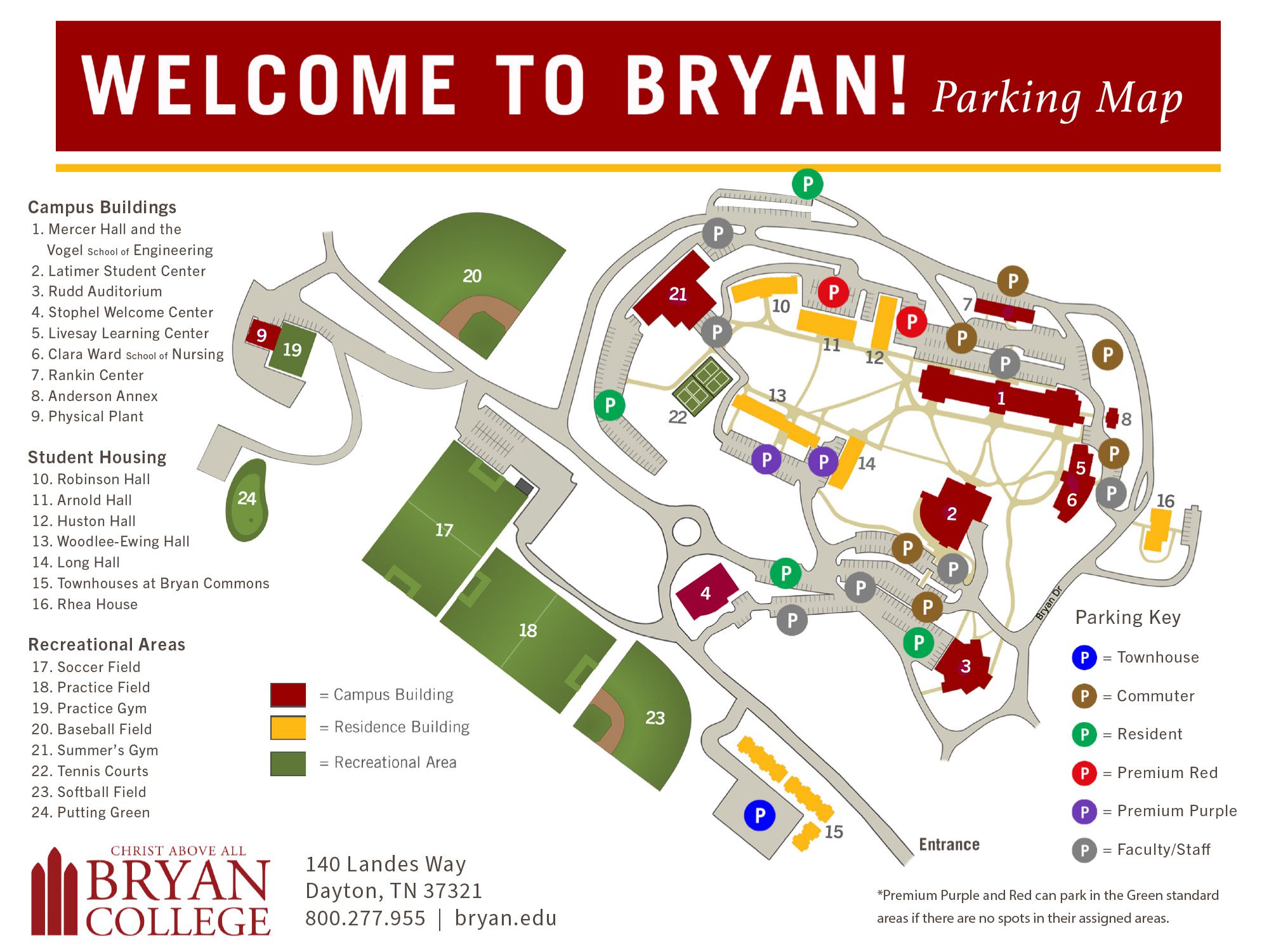 Campus Maps » Bryan College